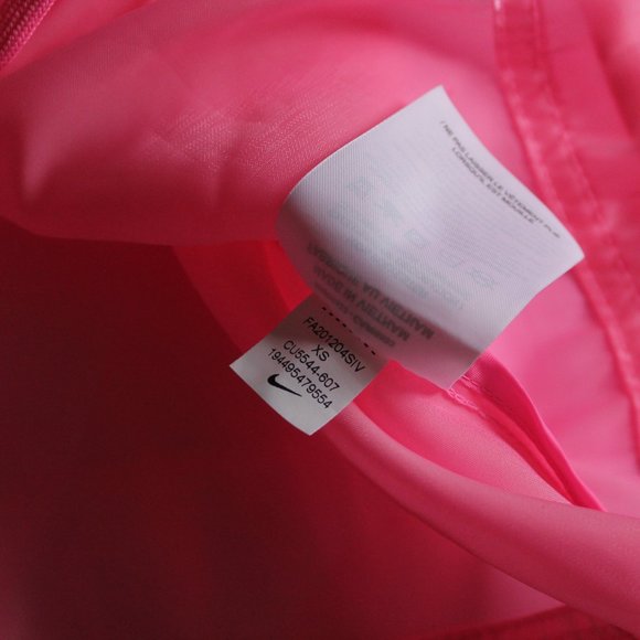 Nike Air Coach Sheen Logo Print Jacket Pink Size XS - Picture 9 of 9